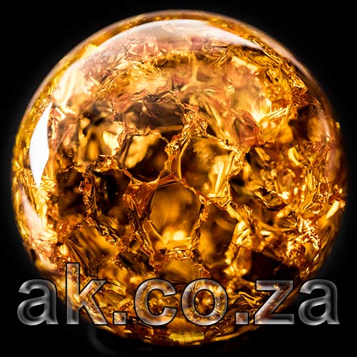 Optical Borosilicate Crown lead Crystal Ball 40mm yellow